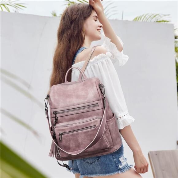 Womens Backpack Purse Vegan Leather Large Travel Backpack  Womens Backpack Purse Vegan Leather Large Travel College Shoulder Bag